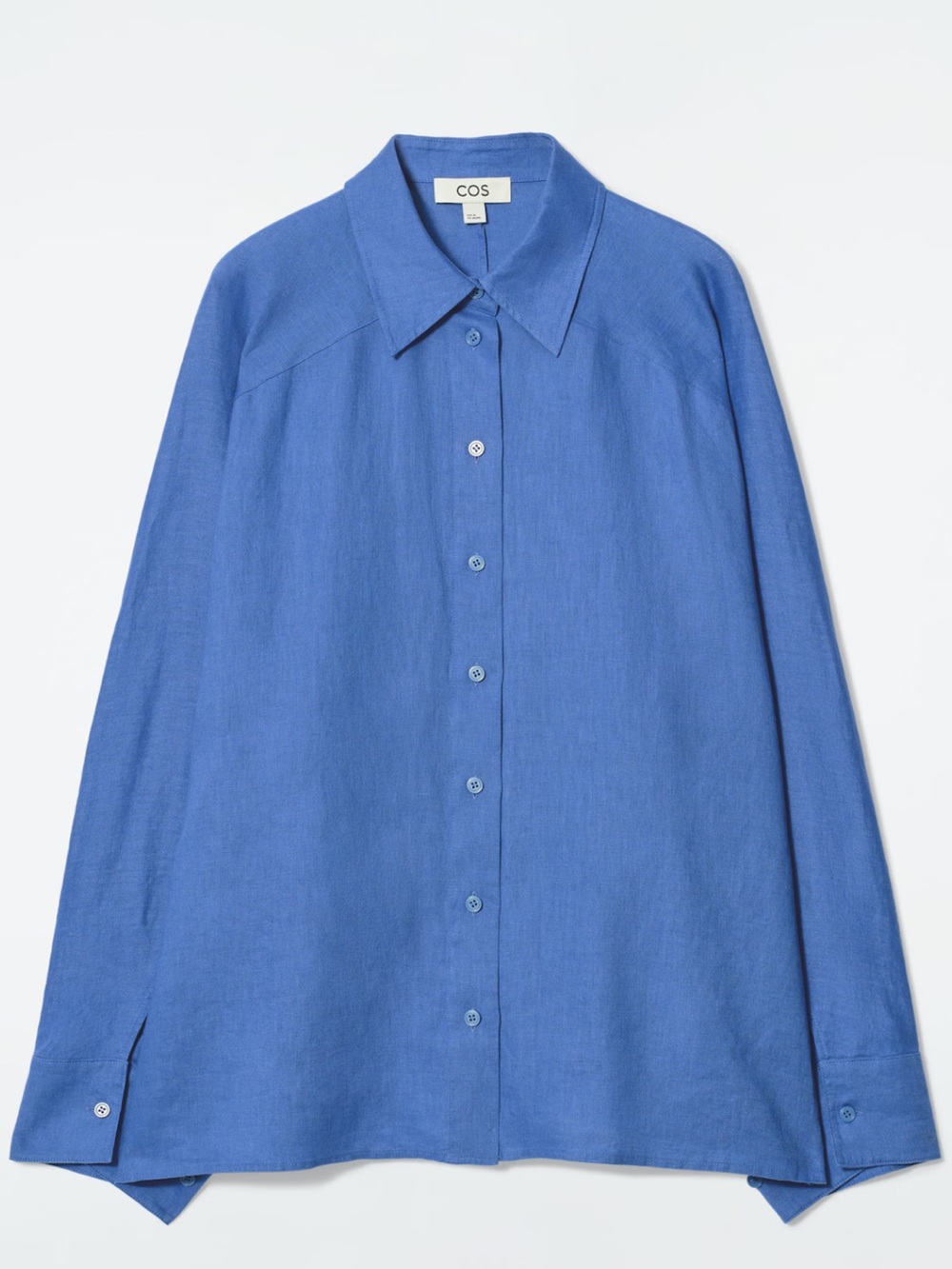Cos Linen Shirt Cobalt Blue